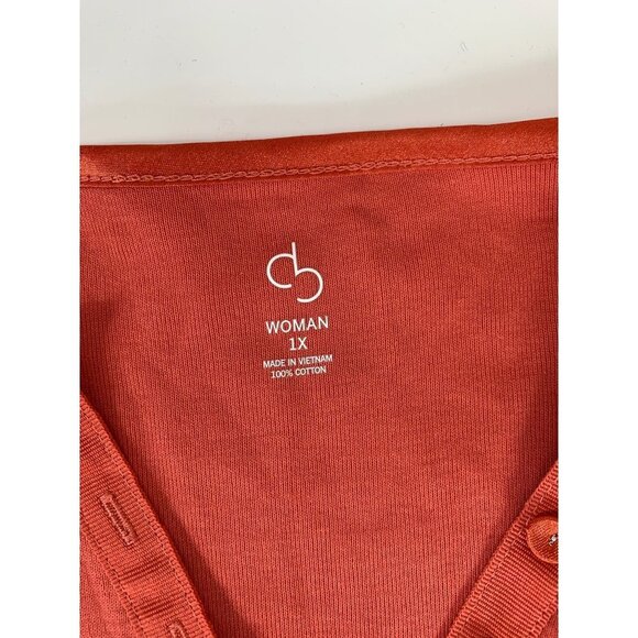 DB Established 1962 Women's Dark Orange Long Sleeve Top - Picture 3 of 5